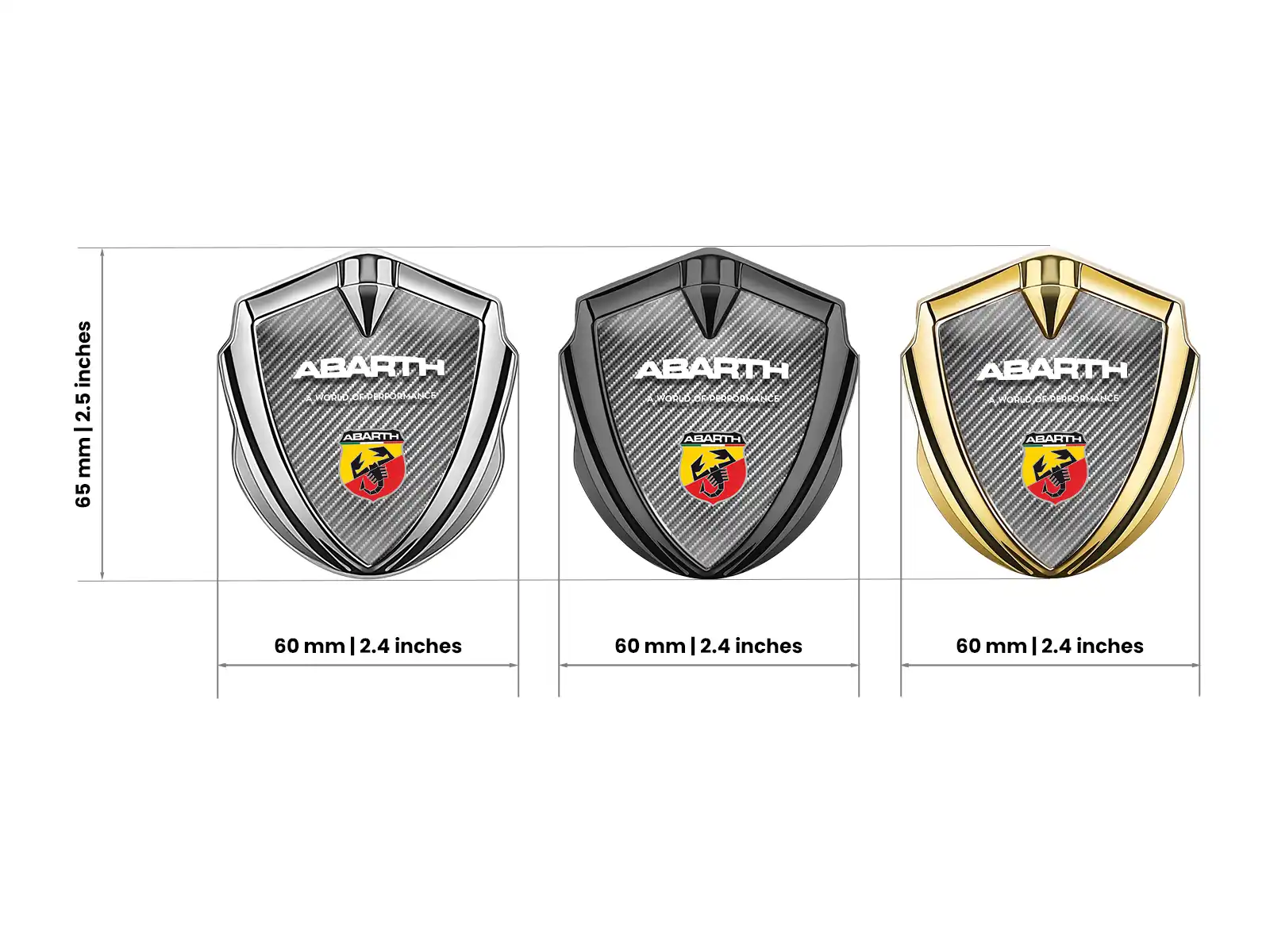 Fiat Abarth Emblème Silicone Insigne Design Force Modulable